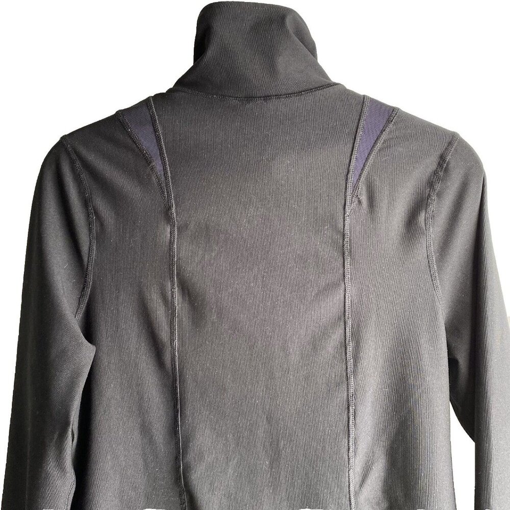 Zuzuzen Active Jacket Women Medium Black Purple Mesh Thumbhole Full Zip Collared - Picture 10 of 11